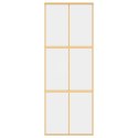 DRZWI PRZESUWNE ZŁOTE 76X205CM PRZEZROCZYSTE SZKŁO ESG