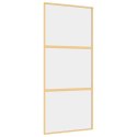 DRZWI PRZESUWNE ZŁOTE 90X205CM PRZEZROCZYSTE SZKŁO ESG