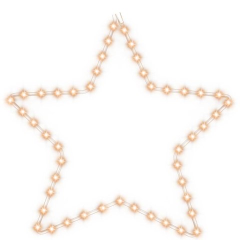 ŚWIĄTECZNA DEKORACJA W KSZTAŁCIE GWIAZDY 48 LED CIEPŁA BIEL