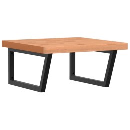 PÓŁKA ŚCIENNA POD UMYWALKĘ STAL I LITE DREWNO BUKOWE