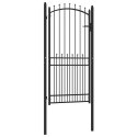 BRAMA OGRODZENIOWA CZARNY 100X200CM STAL MALOWANA PROSZKOWO