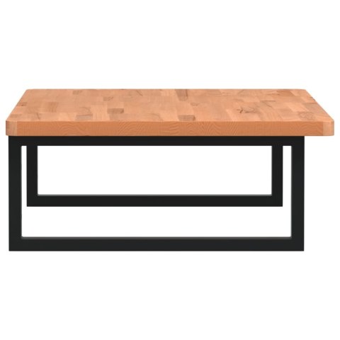 PÓŁKA ŚCIENNA POD UMYWALKĘ STAL I LITE DREWNO BUKOWE