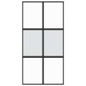 DRZWI PRZESUWNE CZARNE 102,5X205CM SZKŁO HARTOWANE ALUMINIUM