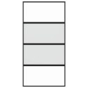 DRZWI PRZESUWNE CZARNE 102,5X205CM SZKŁO HARTOWANE ALUMINIUM