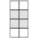 DRZWI PRZESUWNE CZARNE 102,5X205CM SZKŁO HARTOWANE ALUMINIUM