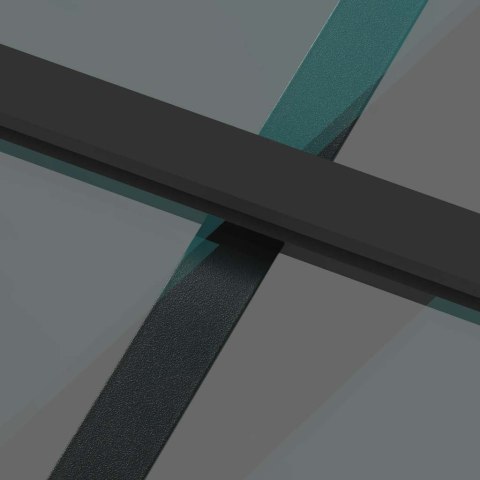 DRZWI PRZESUWNE CZARNE 90X205CM SZKŁO HARTOWANE ALUMINIUM