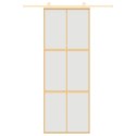 DRZWI PRZESUWNE ZŁOTE 76X205CM MROŻONE SZKŁO ESG ALUMINIUM