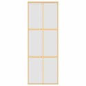 DRZWI PRZESUWNE ZŁOTE 76X205CM MROŻONE SZKŁO ESG ALUMINIUM