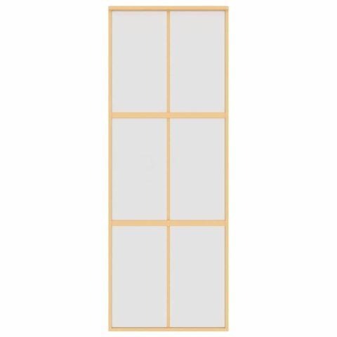 DRZWI PRZESUWNE ZŁOTE 76X205CM MROŻONE SZKŁO ESG ALUMINIUM