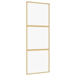 DRZWI PRZESUWNE ZŁOTE 76X205CM PRZEZROCZYSTE SZKŁO ESG