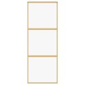 DRZWI PRZESUWNE ZŁOTE 76X205CM PRZEZROCZYSTE SZKŁO ESG