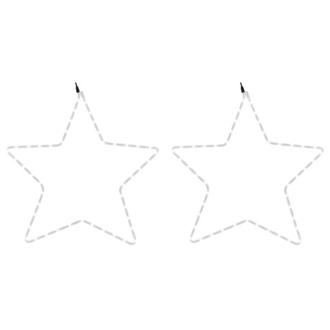 GWIAZDY ŚWIĄTECZNE 48 CIEPŁYCH BIAŁYCH LED 2 SZT. 56CM