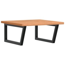 PÓŁKA ŚCIENNA POD UMYWALKĘ STAL I LITE DREWNO BUKOWE