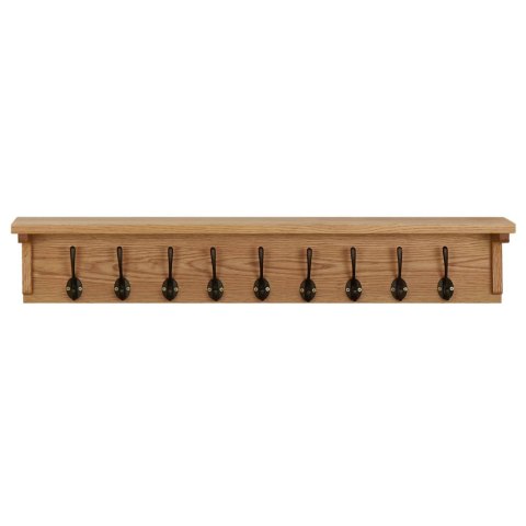 WIESZAK NA ODZIEŻ WIERZCHNIĄ 90X16X16CM LITE DREWNO DĘBOWE