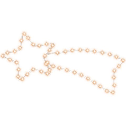 ŚWIĄTECZNA DEKORACJA GWIAZDA BETLEJEMSKA 48 LED 65X28CM