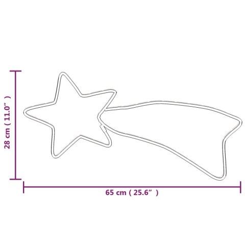 ŚWIĄTECZNA DEKORACJA GWIAZDA BETLEJEMSKA 48 LED 65X28CM