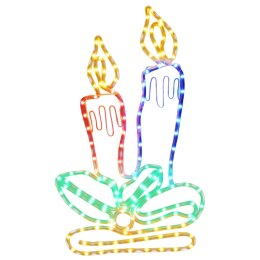 ŚWIĄTECZNA DEKORACJA ŚWIETLNA W KSZTAŁCIE ŚWIEC 144 LED