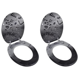 DESKI SEDESOWE 2 SZT. WZÓR KROPEL WODY