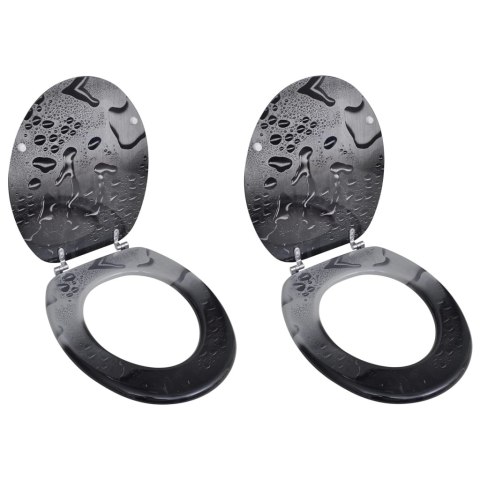 DESKI SEDESOWE 2 SZT. WZÓR KROPEL WODY