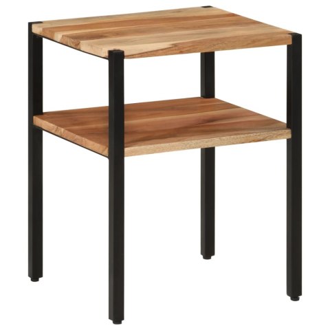 STOLIK BOCZNY 35X35X45 LITE DREWNO AKACJI I ŻELAZO