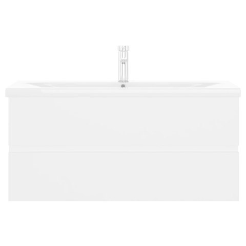 SZAFKA Z WBUDOWANĄ UMYWALKĄ BIAŁA