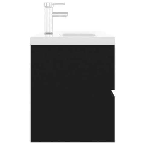 SZAFKA Z WBUDOWANĄ UMYWALKĄ CZARNA