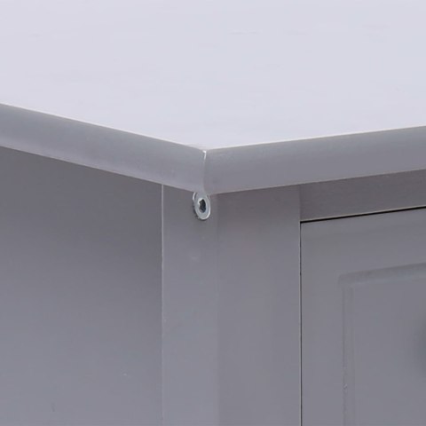 STOLIK BOCZNY SZARY 40X40X40CM DREWNO PAULOWNIA