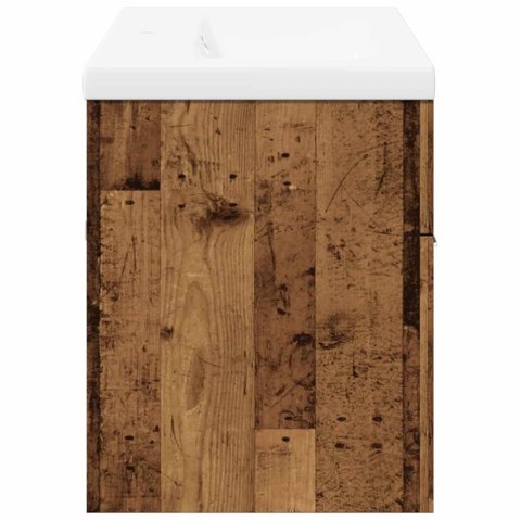 2-CZĘŚCIOWY ZESTAW MEBLI ŁAZIENKOWYCH KOLOR STAREGO DREWNA