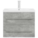 2-CZĘŚCIOWY ZESTAW MEBLI ŁAZIENKOWYCH SZAROŚĆ BETONU