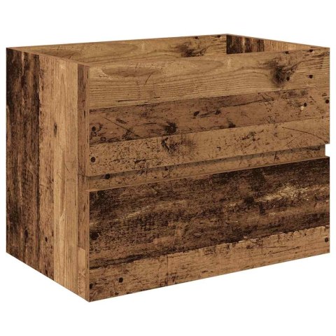 SZAFKA POD UMYWALKĘ Z WBUDOWANĄ UMYWALKĄ I BATERIĄ STARE DREWNO