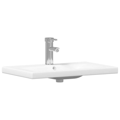 ZESTAWY BRĄZOWY BIAŁY 60X38.5X46CM DREWNO LITE CERAMIKA