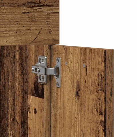 ZESTAWY BRĄZOWY BIAŁY 60X38.5X46CM DREWNO LITE CERAMIKA