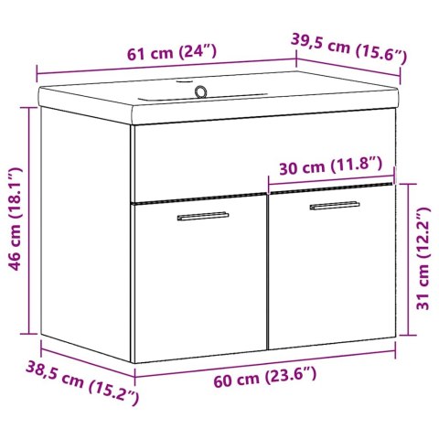 ZESTAWY STARE DREWNO 60X38.5X46CM