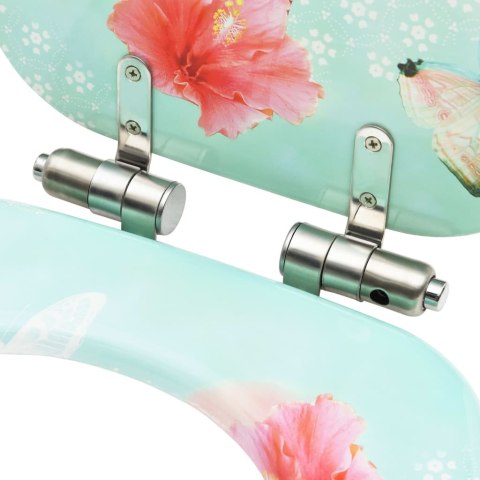 DESKA KLOZETOWA WOLNOOPADAJĄCA WZÓR WE FLAMINGI