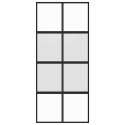 DRZWI PRZESUWNE CZARNE 90X205CM SZKŁO HARTOWANE ALUMINIUM
