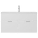 SZAFKA Z WBUDOWANĄ UMYWALKĄ BIAŁA