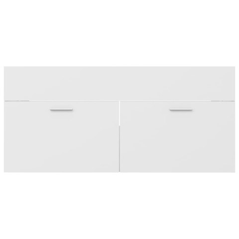 SZAFKA Z WBUDOWANĄ UMYWALKĄ BIAŁA 100X38,5X46CM