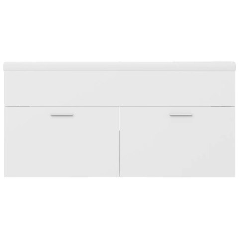 SZAFKA Z WBUDOWANĄ UMYWALKĄ BIAŁA 100X38,5X46CM