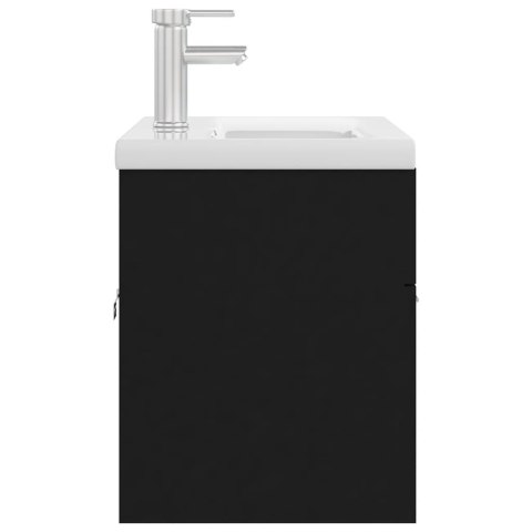 SZAFKA Z WBUDOWANĄ UMYWALKĄ CZARNA