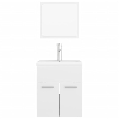 ZESTAW MEBLI ŁAZIENKOWYCH POŁYSK BIAŁY