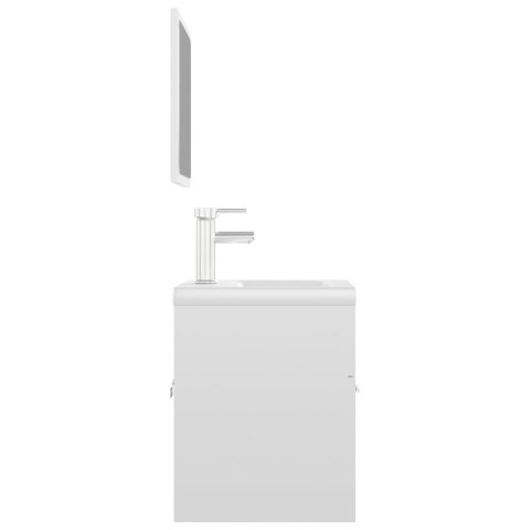 ZESTAW MEBLI ŁAZIENKOWYCH POŁYSK BIAŁY