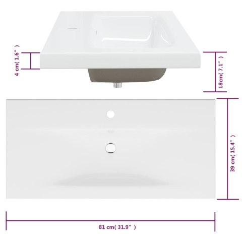 SZAFKA Z UMYWALKĄ PRZYDYMIONY DĄB