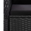 11-CZ. ZESTAW MEBLI DO OGRODU Z PODUSZKAMI CZARNY RATTAN PE