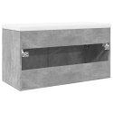 SZAFKA ŁAZIENKOWA Z WBUDOWANĄ UMYWALKĄ BETONOWA SZAROŚĆ