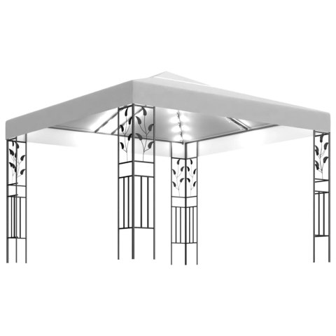 ALTANA OGRODOWA ZE SZNUREM LAMPEK 3X3M BIAŁA 180G/M²