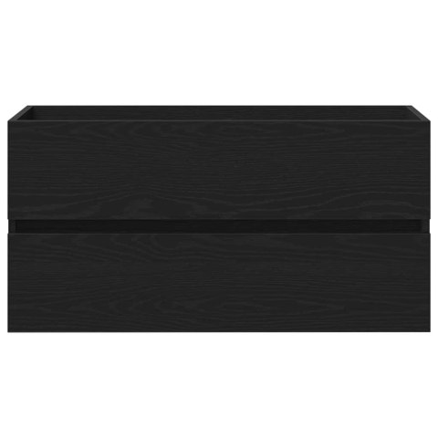 SZAFKA POD UMYWALKĘ Z DRZWIAMI CZARNY DĄB 90X39X62CM