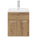 SZAFKA POD UMYWALKĘ Z WBUDOWANĄ UMYWALKĄ I BATERIĄ DĄB ARTISAN