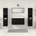 ZESTAW MEBLI Z DRZWIAMI 5 SZT CZARNY DĄB 30X30X130CM