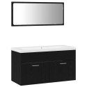 ZESTAW MEBLI ŁAZIENKOWYCH 3 SZT. CZARNY DĄB 90X38.5X46CM