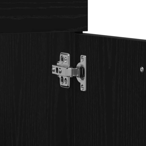 ZESTAW MEBLI ŁAZIENKOWYCH 3 SZT. CZARNY DĄB 90X38.5X46CM